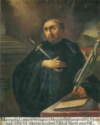 Porträt aus einer Reihe von 48 Äbteporträts in der Marienkapelle der Klosterkirche Isny